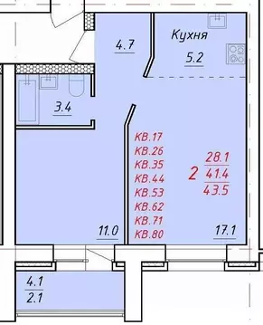 2-к кв. Алтайский край, Новоалтайск Индустриальная ул., 18А (43.5 м)