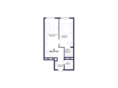 1-к кв. Дагестан, Дербент Камеллия жилой комплекс (53.79 м)