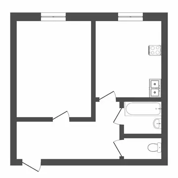1-комнатная квартира: Тюмень, Солнечный проезд, 5 (35.2 м)