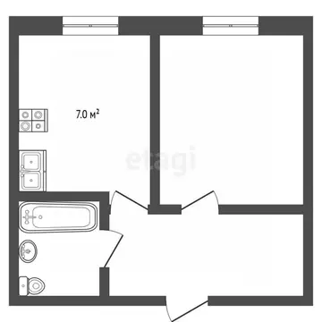 1-к кв. Ямало-Ненецкий АО, Муравленко пер. Радужный, 6 (32.6 м)