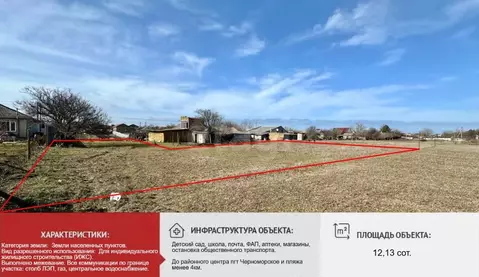 Участок в Крым, Черноморский район, Оленевское с/пос, с. Калиновка ул. ...