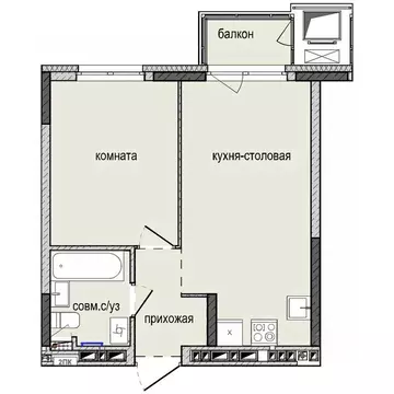 1-к кв. Удмуртия, Ижевск Культбаза жилрайон, 8-й мкр, Ежевика жилой ...