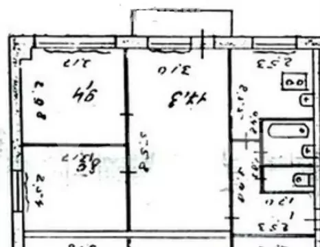 3-комнатная квартира: Красноярск, улица 60 лет Октября, 108 (49 м)