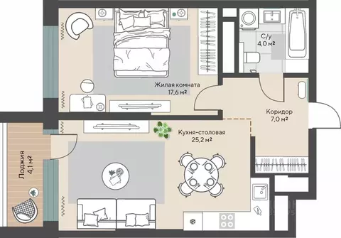 1-к кв. Свердловская область, Екатеринбург Эльмаш жилрайон, Изумрудный ...