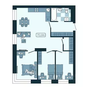 4-к кв. Приморский край, Владивосток ул. Борисенко (70.86 м)