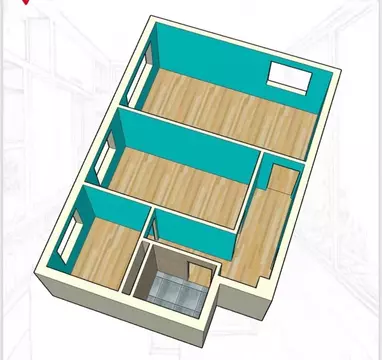 2-к кв. Московская область, Подольск Индустриальная ул., 25 (45.8 м)