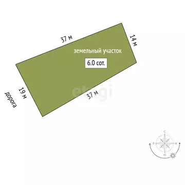 Участок в Каменское, Овражная улица (6 м)