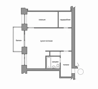 2-к кв. Омская область, Омск просп. Мира, 72 (42.8 м)