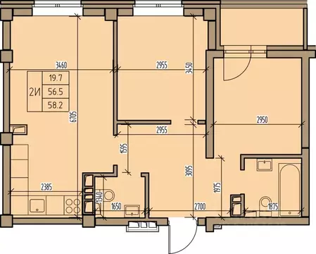 2-к кв. Хакасия, Абакан ул. Комарова, 7 (58.2 м)