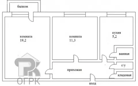 2-комнатная квартира: Видное, проспект Ленинского Комсомола, 38 (44 м)