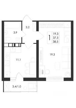 1-к кв. Воронежская область, Новоусманский район, пос. Отрадное ул. ...
