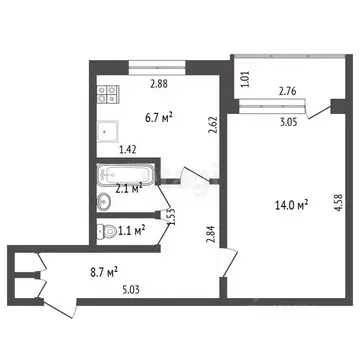 1-к кв. Калининградская область, Калининград Мариупольская ул., 11 ...