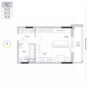 Студия Московская область, Мытищи городской округ, д. Пирогово ул. ...