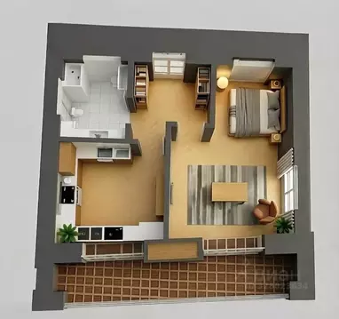 1-к кв. Омская область, Омск ул. Яковлева, 15 (37.6 м)