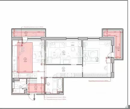 3-к кв. Воронежская область, Воронеж ул. 45-й Стрелковой Дивизии, 257 ...