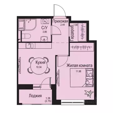 1-к кв. Ленинградская область, Всеволожский район, Заневское городское ...