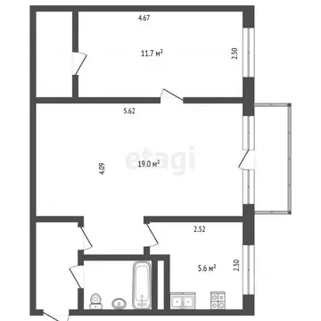 2-к кв. Архангельская область, Архангельск наб. Северной Двины, 12к2 ...
