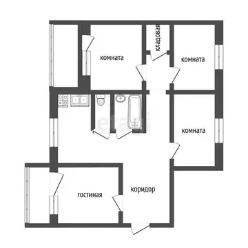 4-комнатная квартира: Прокопьевск, улица Есенина, 80 (89.4 м)