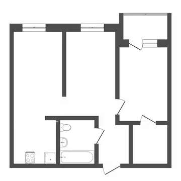 2-комнатная квартира: Тюмень, Полевая улица, 105 (61.4 м)