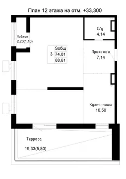 3-к кв. Приморский край, Артем  (74.01 м)