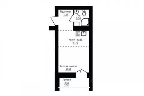 Студия Вологодская область, Череповец Рыбинская ул., 33Б (28.46 м)