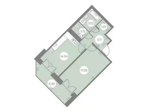 1-комнатная квартира: Санкт-Петербург, улица Маршала Захарова, 8 ...