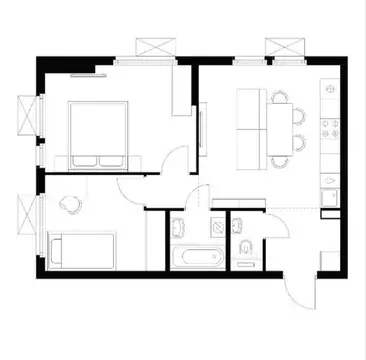 2-к кв. Московская область, Мытищи Ярославское ш., 120Бк1 (51.5 м)