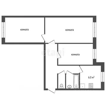 3-к кв. Владимирская область, Муром пос. Механизаторов, 57 (51.2 м)