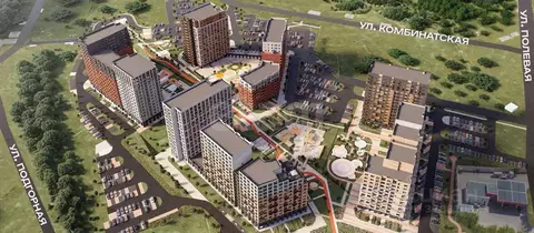 Студия Тюменская область, Тюмень Полевая ул., 108 (20.5 м)