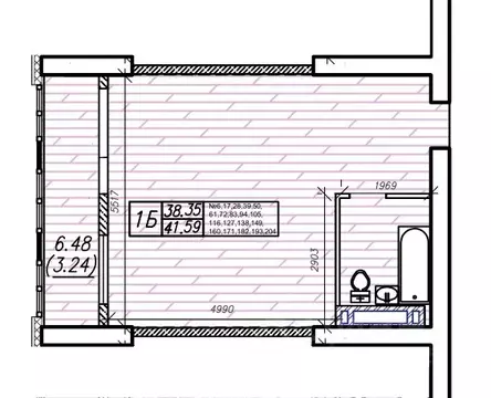 1-к кв. Приморский край, Владивосток Станционная ул., 11А (41.59 м)