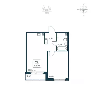 2-к кв. Ленинградская область, Всеволожский район, Заневское городское ...