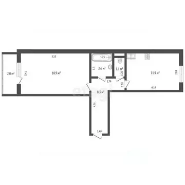 1-к кв. Мордовия, Саранск Мордовская ул., 14 (42.8 м)
