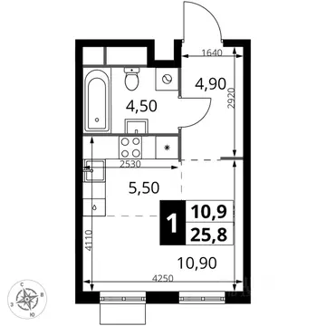 Студия Московская область, Химки Клязьма-Старбеево мкр, Международный ...