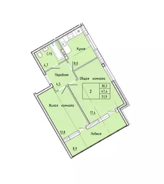 2-к кв. Приморский край, Артем  (51.9 м)