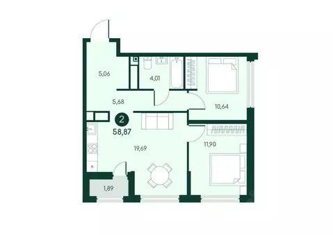 2-к кв. Курганская область, Курган Малиновые высоты жилой комплекс ...