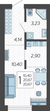 Студия Краснодарский край, Сочи Бытха мкр, ул. Ясногорская, 16/2к6 ...