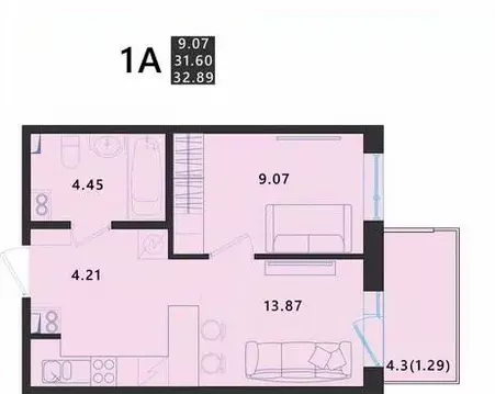 1-к кв. Псковская область, Псковский район, Завеличенская волость, д. ...