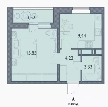 1-к кв. Брянская область, Брянск просп. Станке Димитрова, 67к7 (34.0 ...