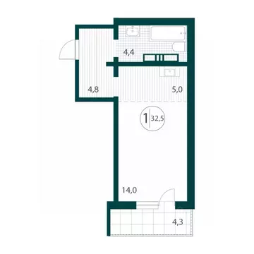 1-к кв. Иркутская область, Иркутск НовоМир жилой комплекс (32.5 м)