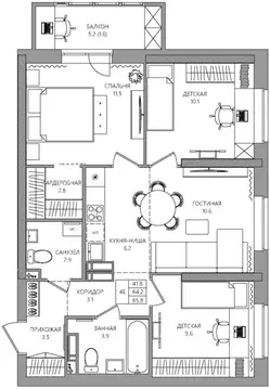 4-к кв. Пермский край, Пермь Батумская ул., 21 (65.8 м)