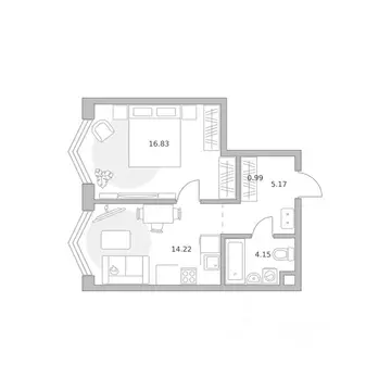 1-к кв. Москва ул. Народного Ополчения (41.36 м)