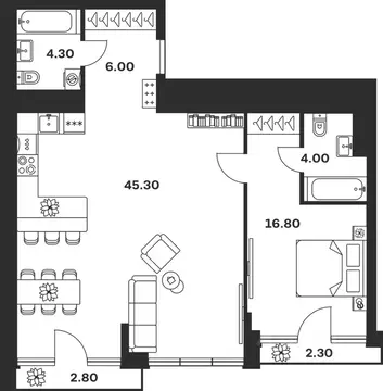 1-к кв. Тульская область, Тула ул. Фридриха Энгельса, 62 (81.5 м)