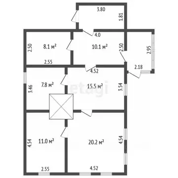 Дом в Воронежская область, Грибановский район, Малоалабухское с/пос, ...