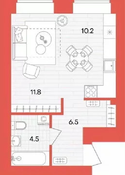 1-к кв. Пензенская область, Пензенский район, Мичуринский сельсовет, ...