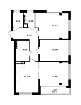 3-к кв. Воронежская область, Воронеж ул. Ольминского, 4 (103.17 м)