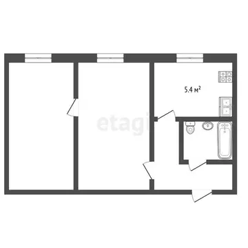 2-комнатная квартира: Чехов, Московская улица, 88 (45 м)