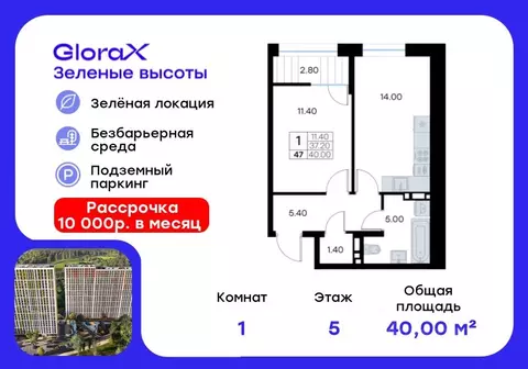 1-к кв. Приморский край, Владивосток ул. Нейбута, 135 (40.0 м)