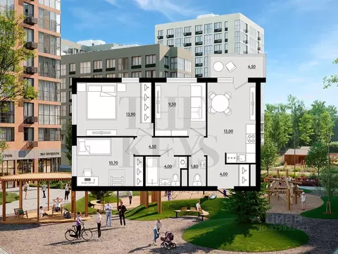 3-к кв. Ленинградская область, Ломоносовский район, Лаголовское с/пос, ...