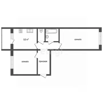 2-к кв. Владимирская область, Селивановский муниципальный округ, пос. ...