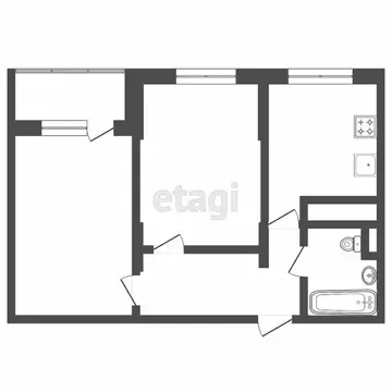 2-комнатная квартира: Дмитров, микрорайон Внуковский, 21 (59.4 м)